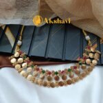 2 Layer Lakshmi Coin Short Neck Set - Image 2