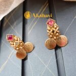 2 Layer Lakshmi Coin Short Neck Set - Image 3