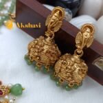 Lakshmi with 4 Layer Beads Chain Short Neck Set - Image 2