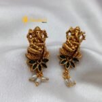 Ganapathy Pearl 2 Layer Chain Short Neck Set - Image 2