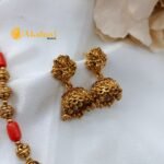 Gajalakshmi Coral and Sangu Mogappu Short Neck Set - Image 3