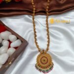 Mandala Chakra Pendant with Half Amla Mala Long Ne - Image 3
