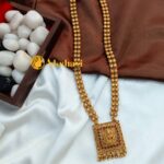 Lakshmi Cubic Pendant with 2 Layer Half Amla Mala - Image 2