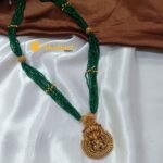 Krishna Pendant Beaded Short Neck Set - Image 4