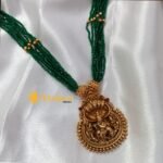 Krishna Pendant Beaded Short Neck Set - Image 3