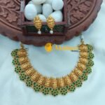 Antique Beautiful Lakshmi Floral Short Neck Set