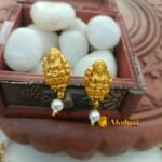 Antique Beautiful Lakshmi Floral Short Neck Set - Image 3