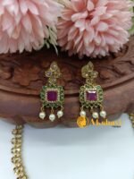 Polki Stones Short Neck Set - Image 3