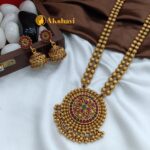 Floral Chakra Pendant with 2 Layer Ball Chain Long - Image 4