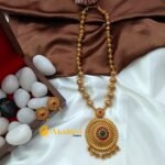 Floral Chakra and Amla Ball Mala Short Neck Set