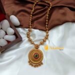 Floral Chakra and Amla Ball Mala Short Neck Set - Image 2