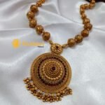 Floral Chakra and Amla Ball Mala Short Neck Set - Image 4