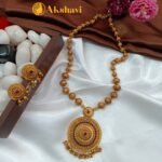 Floral Chakra and Amla Ball Mala Short Neck Set