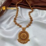 Floral Chakra and Amla Ball Mala Short Neck Set - Image 3