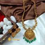 Lakshmi with Peacock Short Neck Set