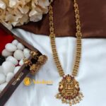 Lakshmi with Peacock Long Neck Set