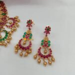 Antique Lakshmi Chandbali Short Neck set - Image 2