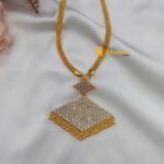 Diamond Shape Pendant with Short Neck Chain - Image 2