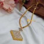 Diamond Shape Pendant with Short Neck Chain