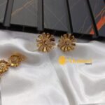 Antique White Stone Floral Short Neck Set - Image 2