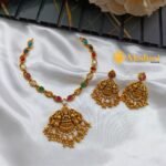 Lakshmi Navaratna Short Neck Set