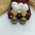 Lakshmi Blue Beads Jhumkas