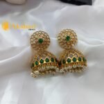 Bold Uncut Real Stones Jhumka - Image 3