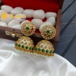 Bold Uncut Real Stones Jhumka - Image 2