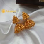 Kemp Peacock White Stone Pearl Jhumka - Image 3