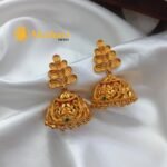 Kemp Peacock White Stone Pearl Jhumka - Image 2