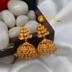 Kemp Peacock White Stone Pearl Jhumka