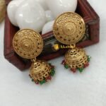 ntique Oval Lorials Jhumkas
