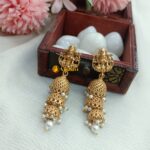 Antique Lakshmi 3 Layer Jhumkas - Image 2