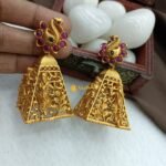 Peacock Krishna Multi Jhumka - Image 2