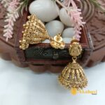 Antique Finish Lakshmi Jhumkas - Image 3