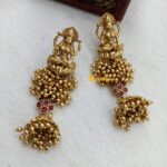 Lakshmi Gold Balls Jhumka - Image 2