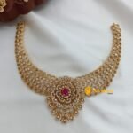 Antique AD Colour Change Floral Neck Set - Image 4