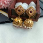 Antique Cubic Jhumkas - Image 2