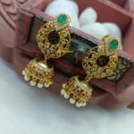 Antique Chandhbali Jhummka - Image 3