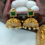 Chandbali Swan Choker with Jhumkas - Image 3