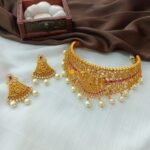 Lakshmi With Peacock Choker Set - Image 3