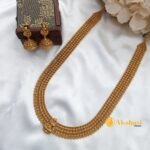 Matte Finish Lakshmi Long Necklace Set
