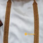 Matte Finish Lakshmi Long Necklace Set - Image 3