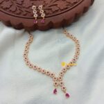 Pearl Floral Short Neck Set - Image 3