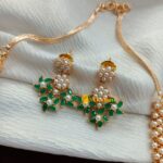 Pearl Floral Short Neck Set - Image 3