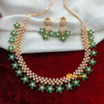 Pearl Floral Short Neck Set - Image 2