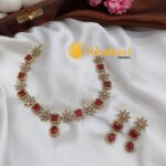 Cubic Floral Short Neck Set
