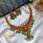 Coral Lakshmi Short Neck Set