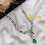 Thilak Designer AD Silver Polish Short Neck - Image 3