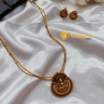 Lakshmi Single Kodi Ball Chain Short Neck Set - Image 3